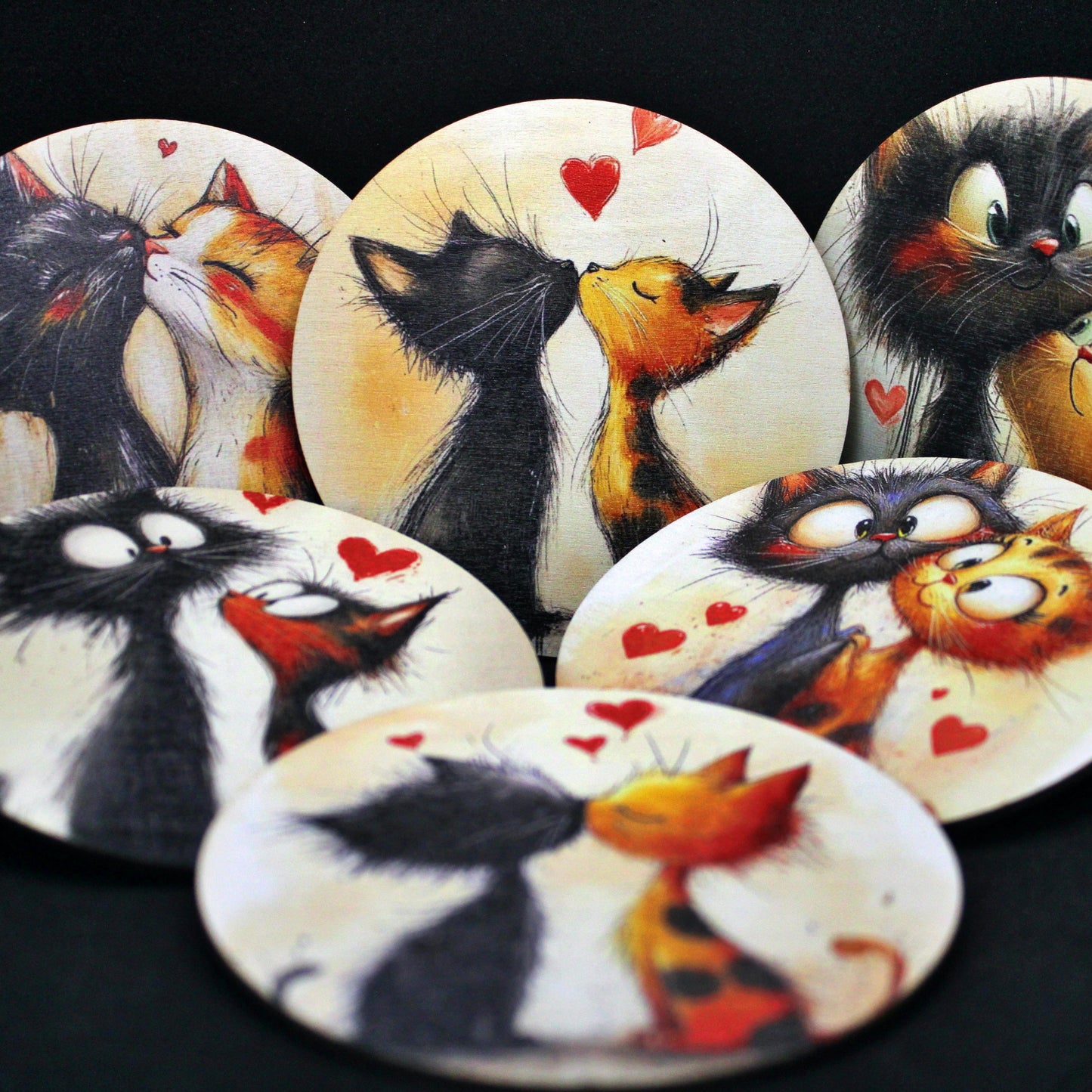 Conjunto de 6 bases para copos