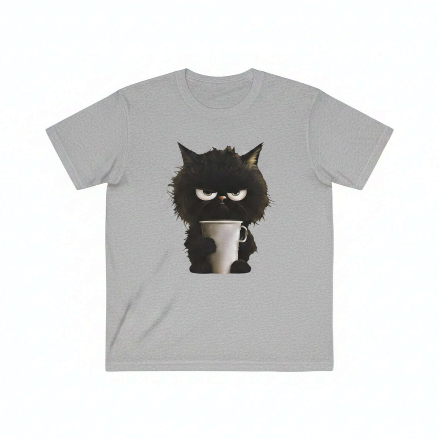 T-shirt com gato rabugento