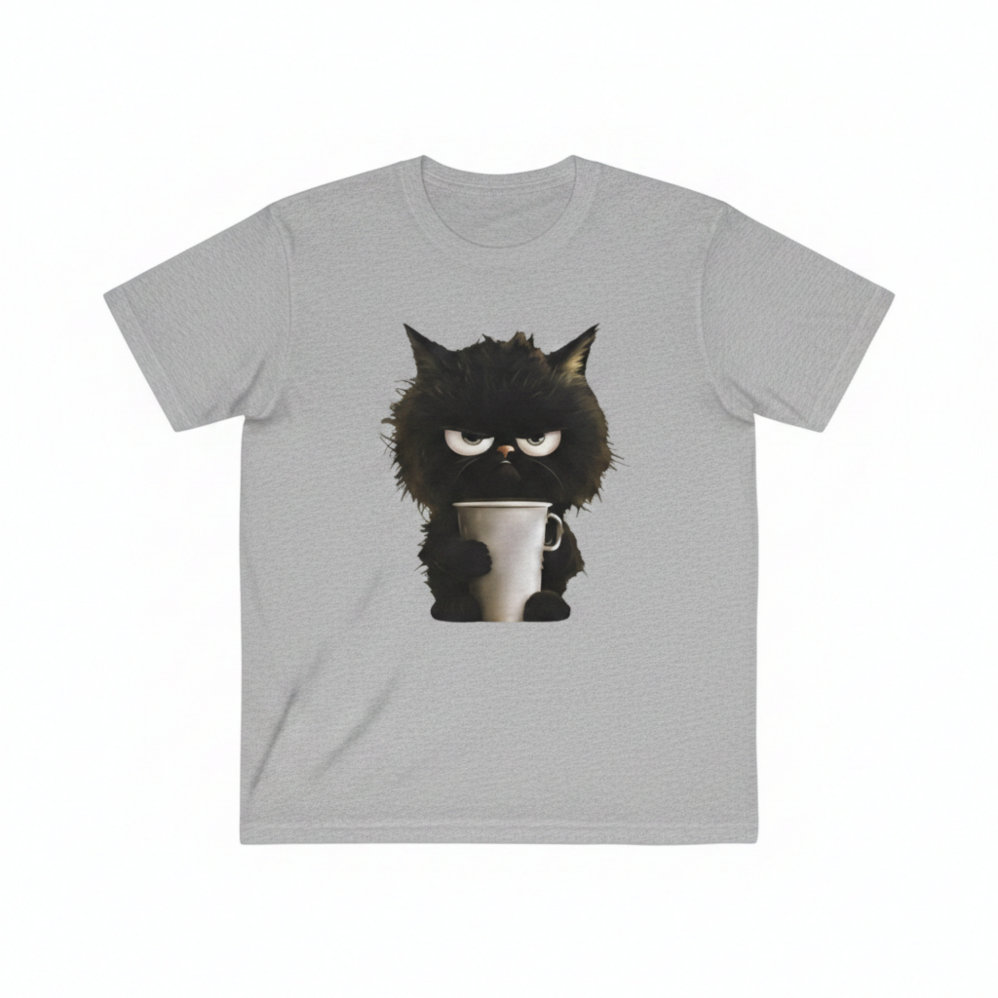 T-shirt com gato rabugento